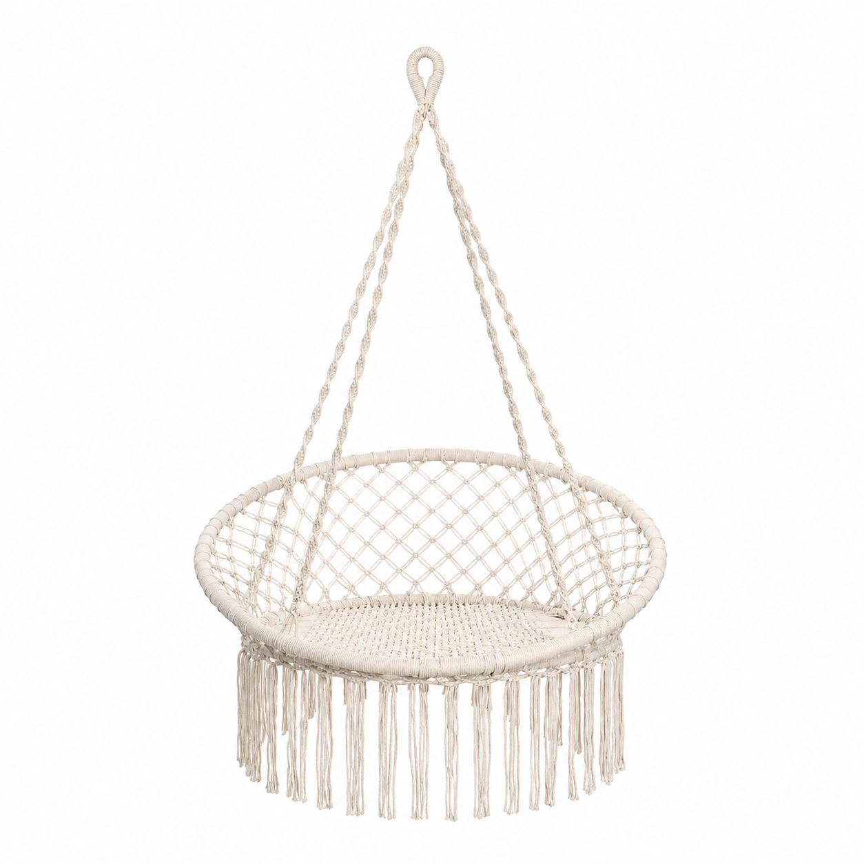 Macrame Swing Chair For Adult Made Of 100% Cotton Cord